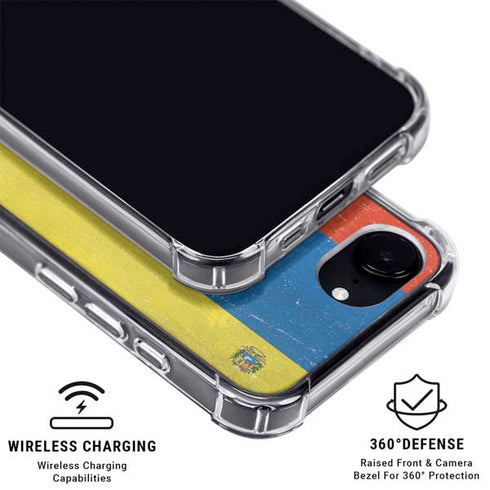 Venezuela Flag Distressed iPhone 16e Clear Case